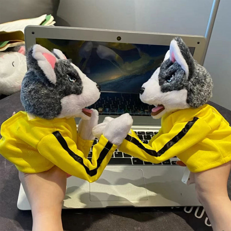 Kung Fu Husky Gloves Plush Toy