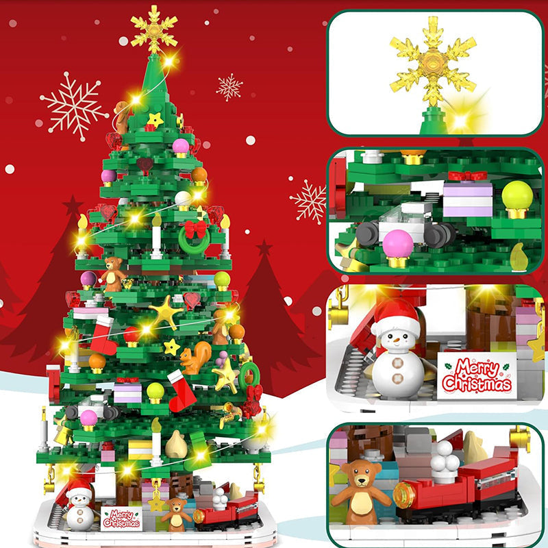 24 Days Countdown Advent Calendar, Christmas Tree Building Toy Set