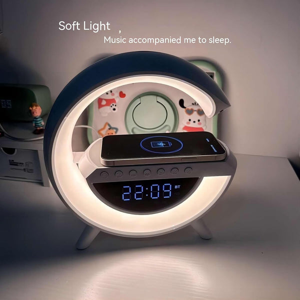 G-shaped Led Night Light Wireless Bluetooth Speaker Alarm Clock