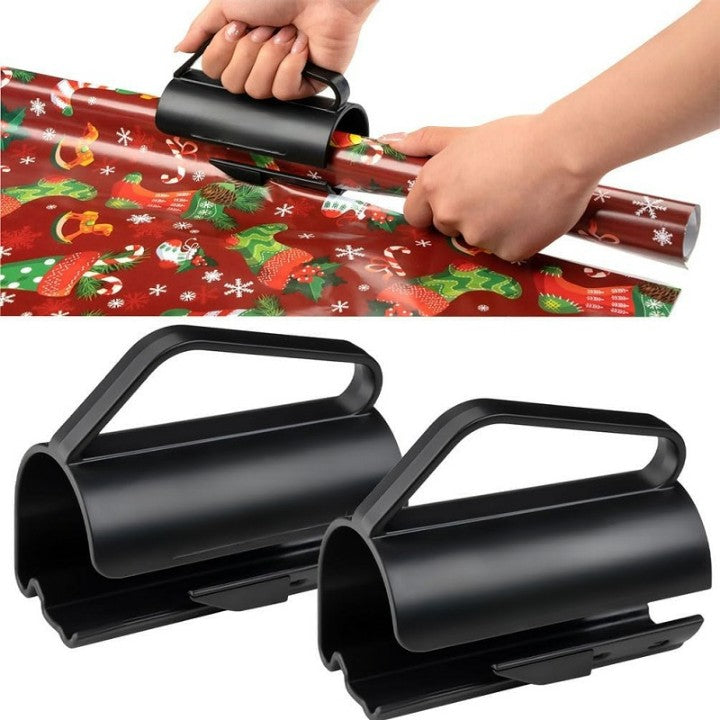 Removable handle wrapping paper cutter