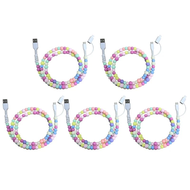 Creative Beaded 2-in-1 Data Cable