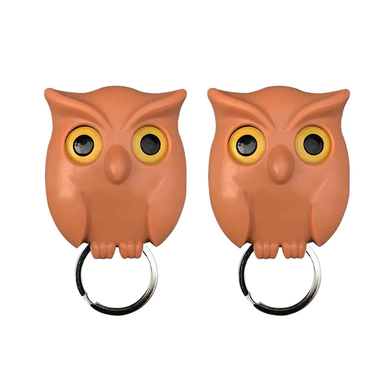 🦉The Key Guard is a Reliable Owl - Cute Night Owl Key Holder with Auto Open Close Eyes