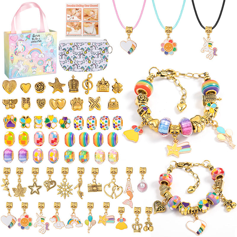 68pcs Charm Bracelet Making Kit for Girls