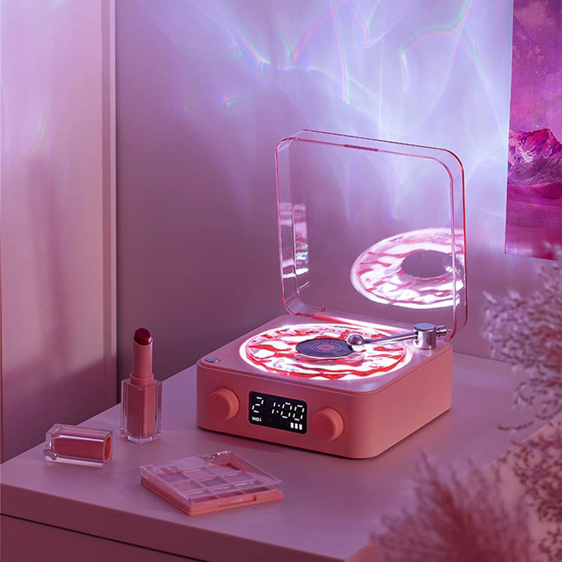 Retro Vinyl Player Night Light Bluetooth Speaker