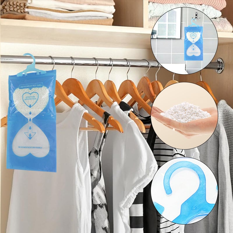 Hanging Interior Wardrobe Dehumidifier, Hanging Moisture Absorber Bags