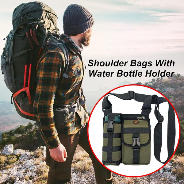 Waterproof Camping Chest Crossbody Sling Bags With Water Bottle Holder