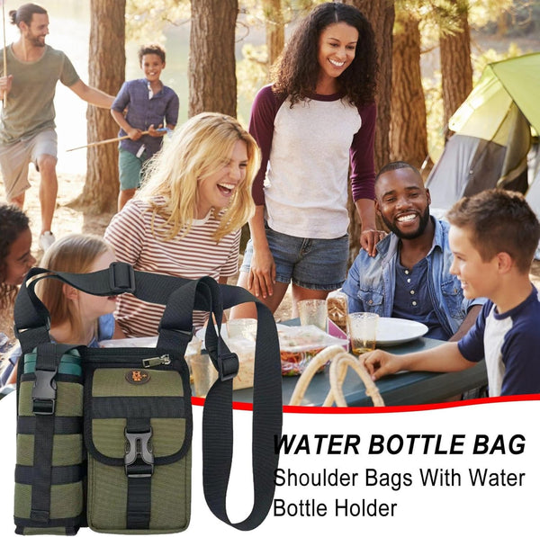 Waterproof Camping Chest Crossbody Sling Bags With Water Bottle Holder