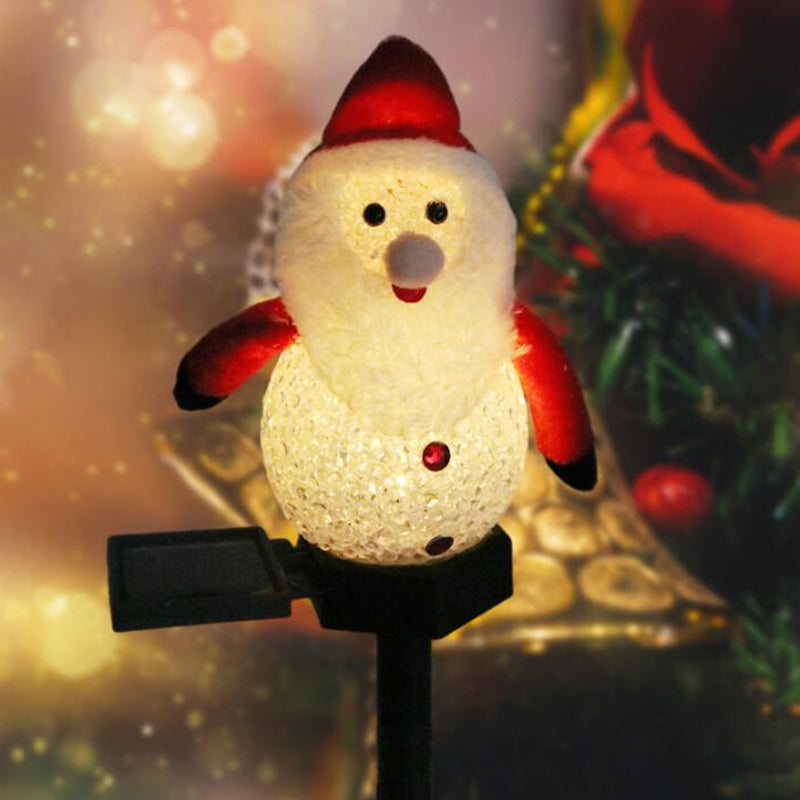 Super Cute Waterproof Solar Power Snowman Lamp