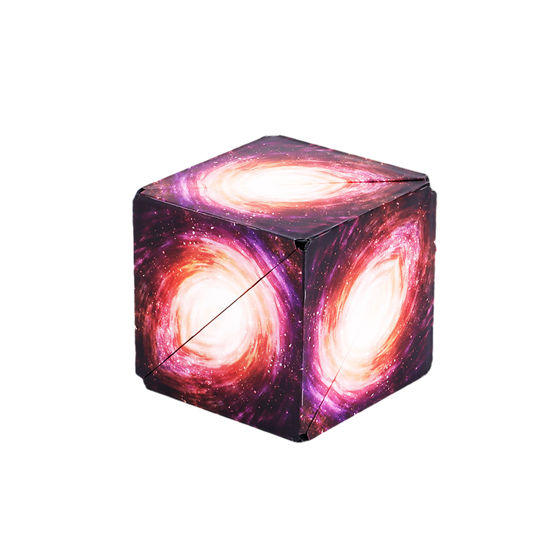 3D Changeable Geometric Magnetic Magic Cube, Hand Flip Variety Puzzle Cube Fidget Toy