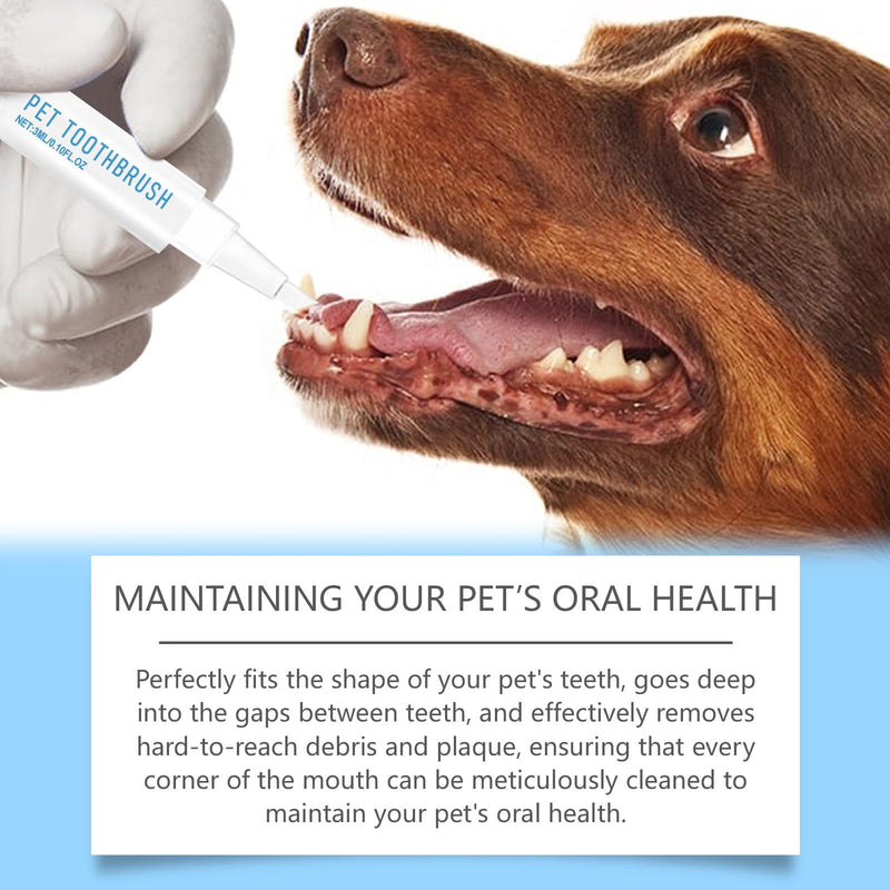 Pet Dog Cat Whitening Cleaning Natural Plant Toothbrush Pen