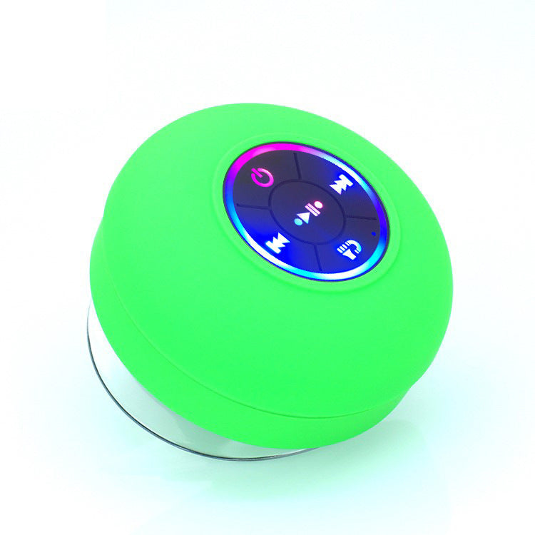 Mini Waterproof Suction Cup Shower Bluetooth Speaker with Led Light