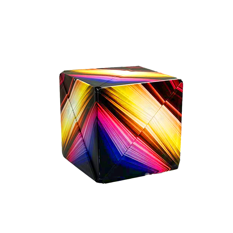 3D Changeable Geometric Magnetic Magic Cube, Hand Flip Variety Puzzle Cube Fidget Toy