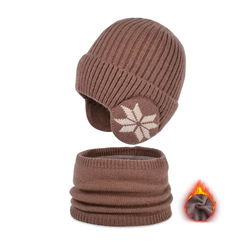 Winter Beanie Hat Scarf Sets Unisex Warm Knit Hat for Kids and Adults