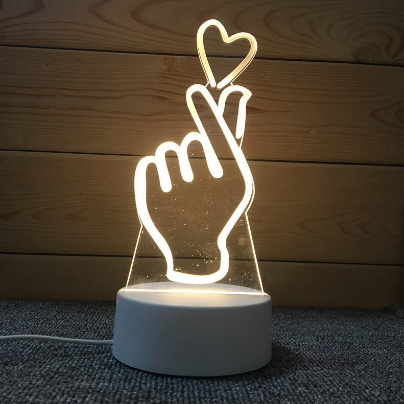 3D Love Bear Night Light