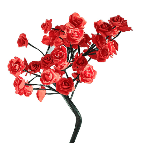 Tabletop Rose Flower Tree Lamp