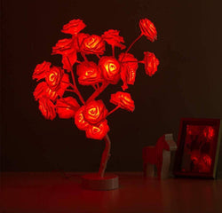 Tabletop Rose Flower Tree Lamp