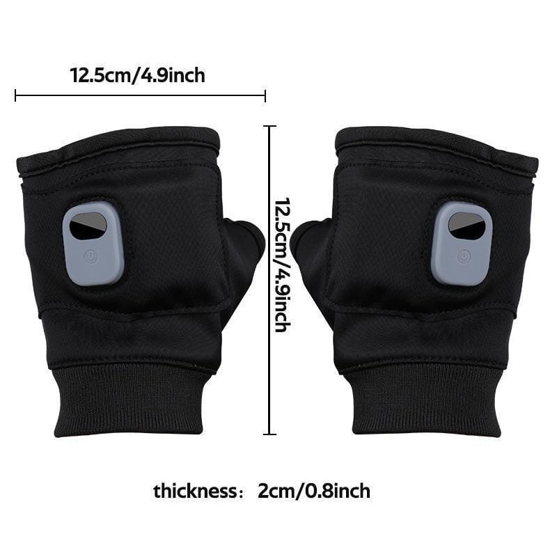 USB Rechargeable Heated Fingerless Gloves