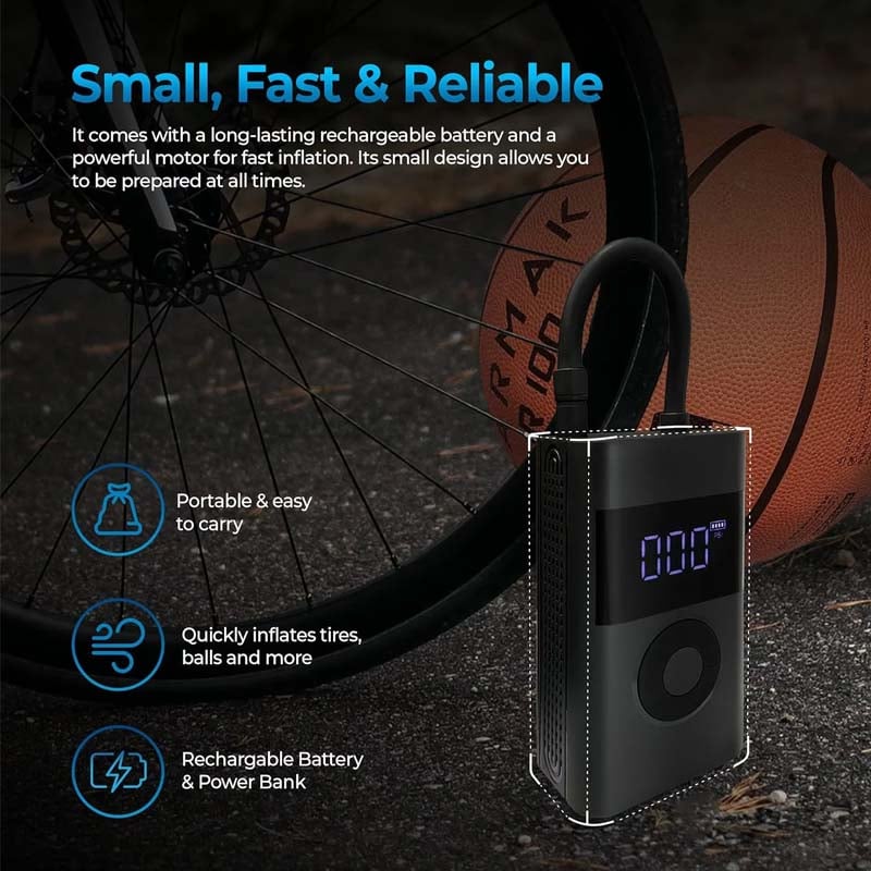 Portable Electric Air Pump With Digital Display