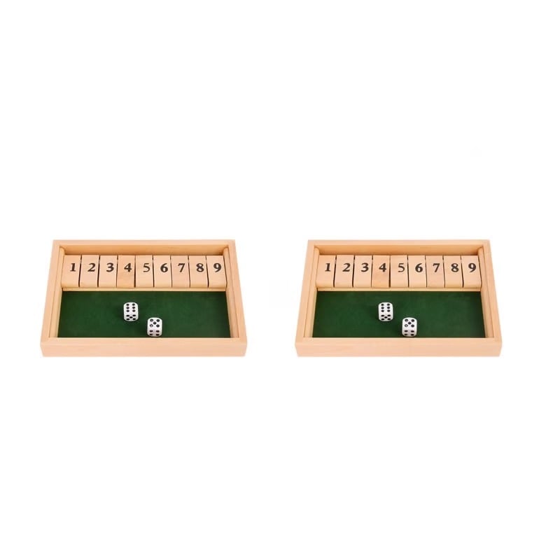 Shut The Box Game - Fun Table Math Game for Adults & Kids