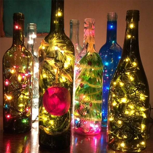 Led Bottle Light Cork Night Light DIY Decor