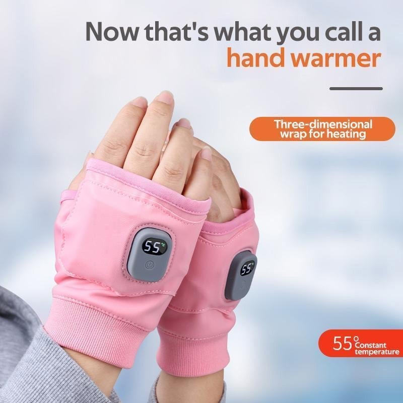 USB Rechargeable Heated Fingerless Gloves