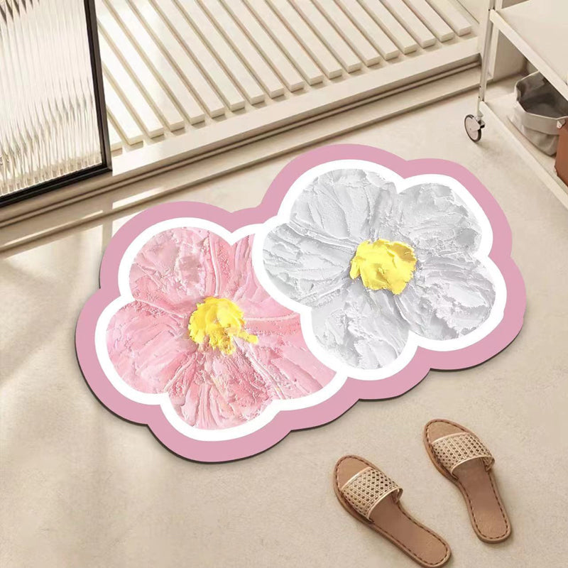 Floral Bathroom Floor Mat