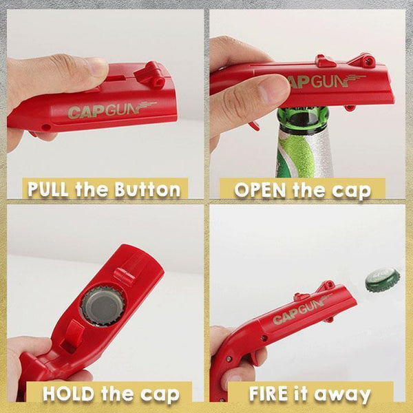 Cap Gun Beer Bottle Opener, Launcher Shooter Bottle Opener