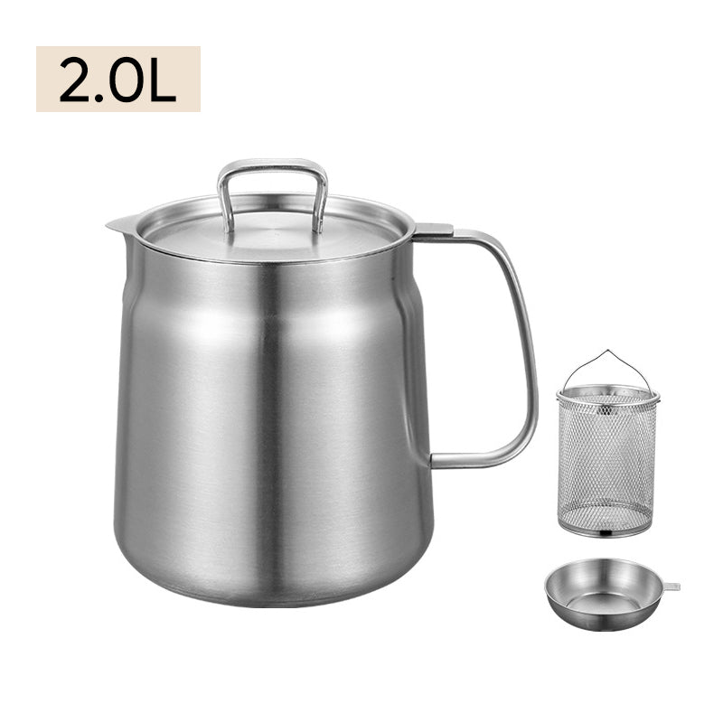 2-in-1 Stainless Steel Multifunctional Oil Strainer Pot