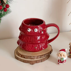 Creative Big Eyes Christmas Tree Mug