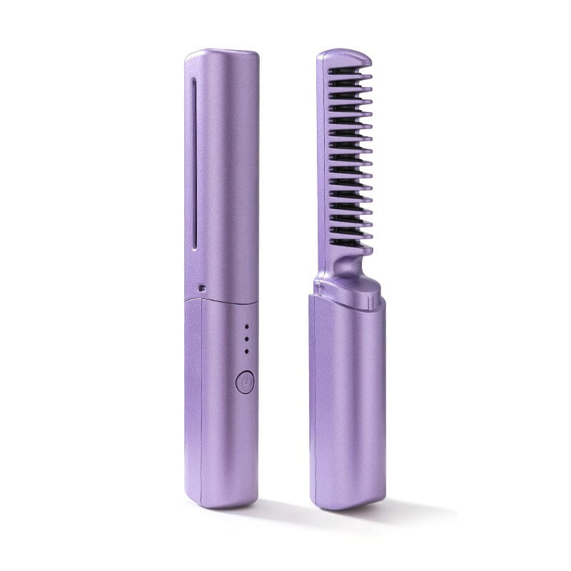 Rechargeable Mini Hair Straightener & Curling 2 in 1 Cordless Comb