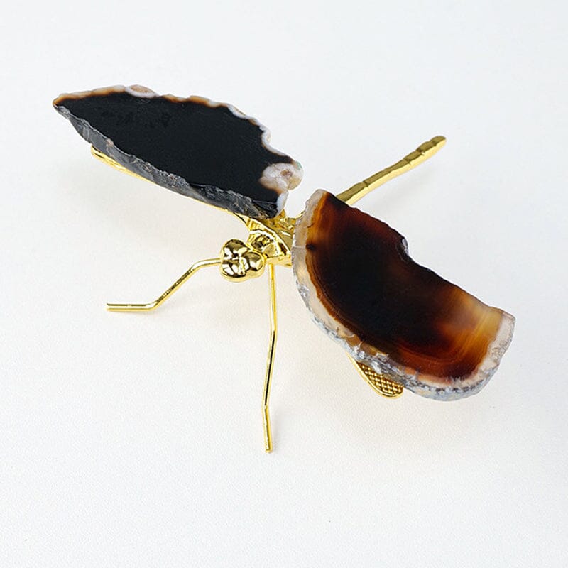 Natural Agate Slice Dragonfly