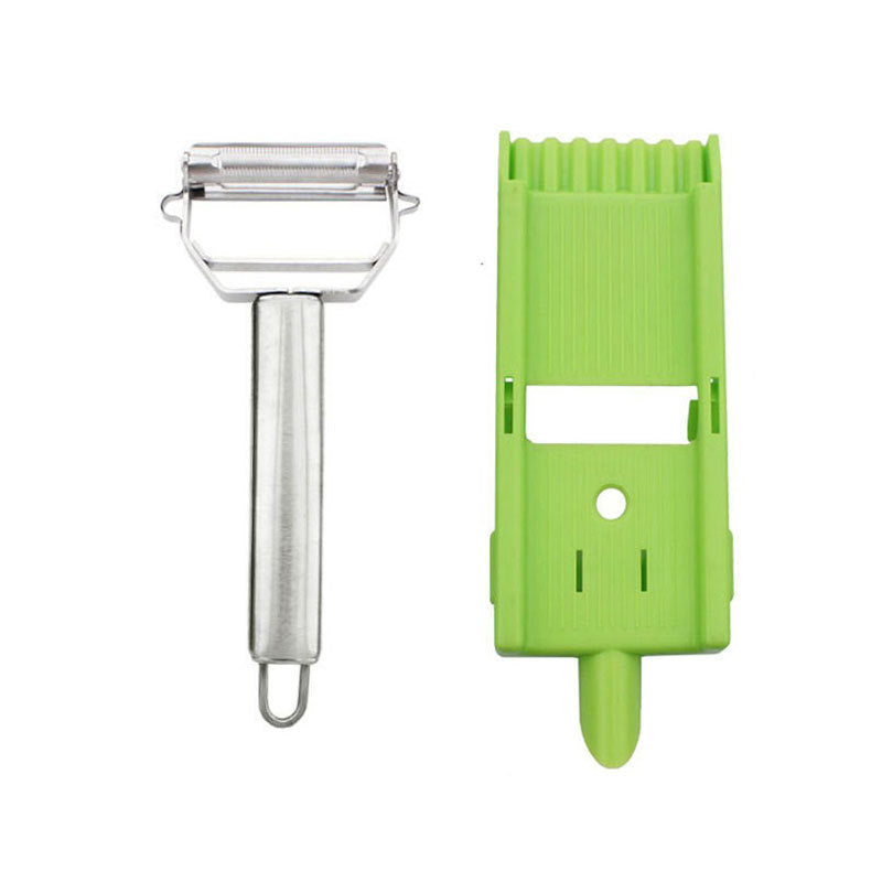 2-in-1 Vegetable Shredder & Slicer, Multi Double Knife Peeler