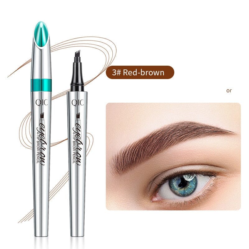 3D Waterproof  Microblading Eyebrow Pen with 4 Fork Tip