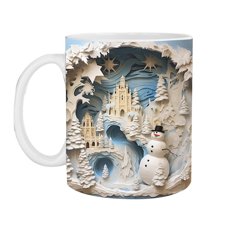 3D Christmas Snowman Mug