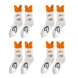 4 Pairs Funny Goose Game Socks Untitled Animal Novelty Cotton Hosiery