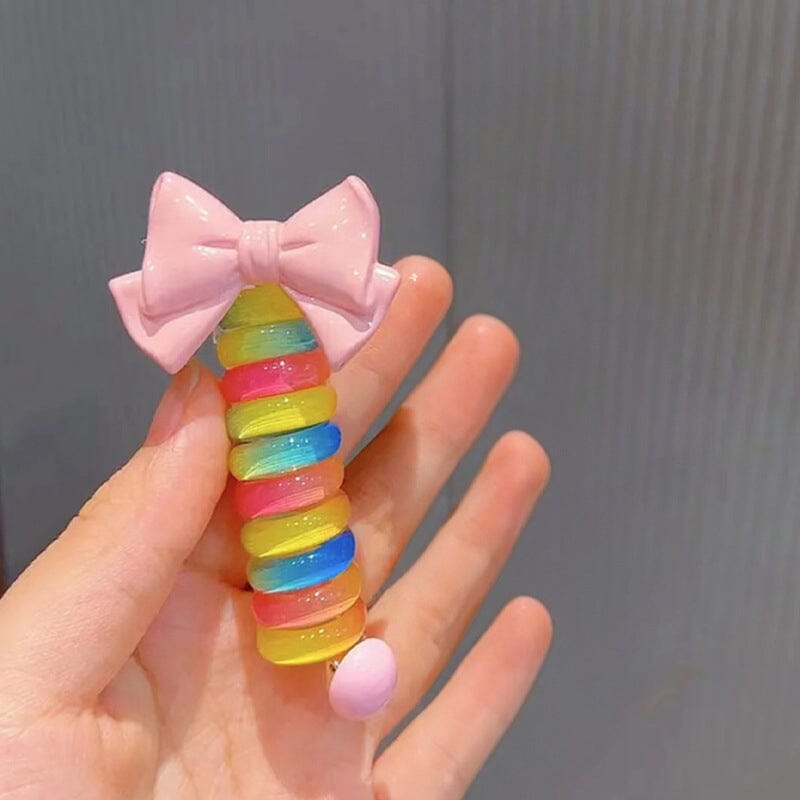 Colorful Telephone Wire Hair Bands for Girls