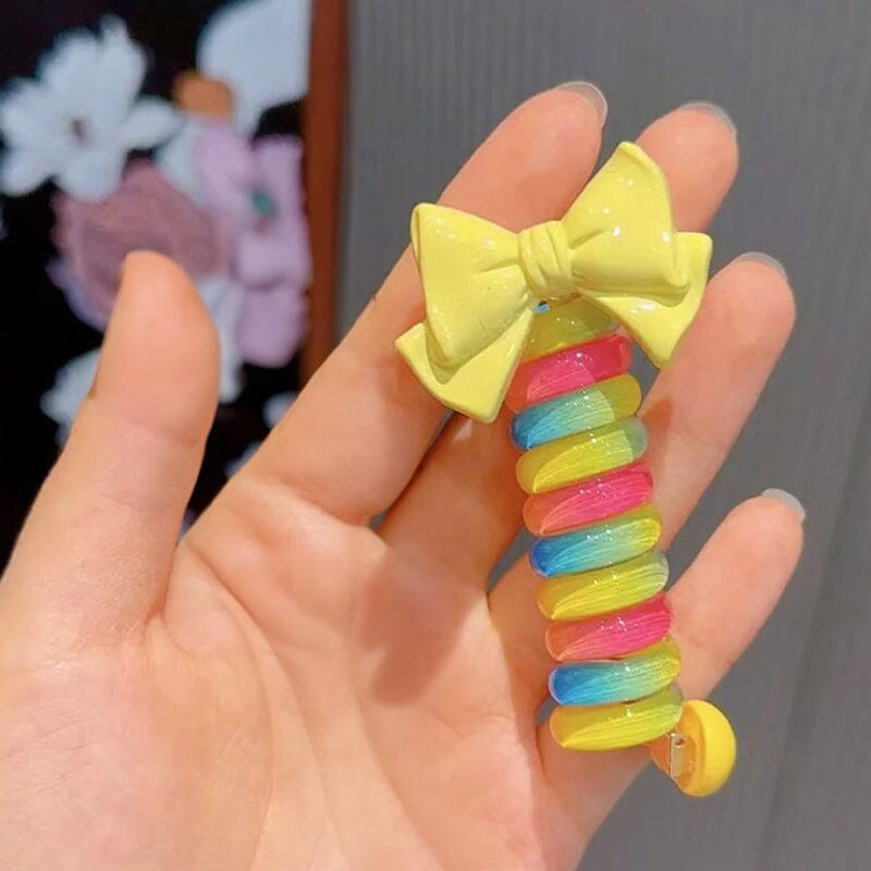 Colorful Telephone Wire Hair Bands for Girls