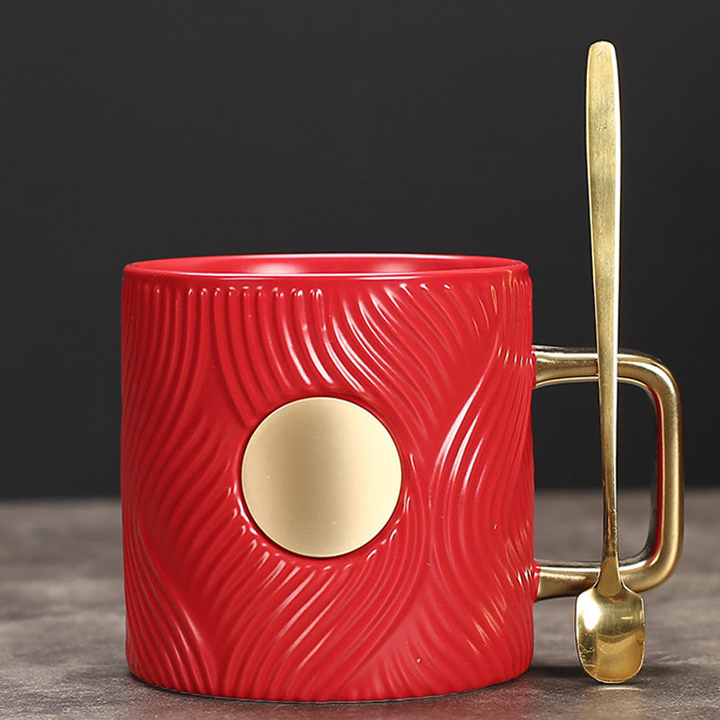 Corrugated Trendy Coffee Cup(with spoon)