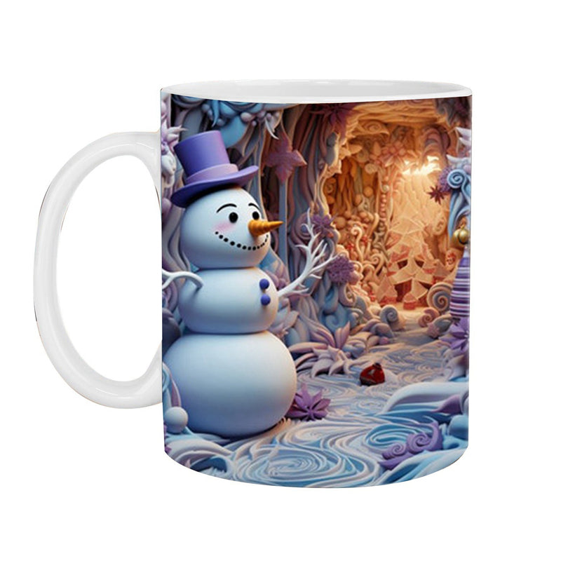 3D Christmas Snowman Mug