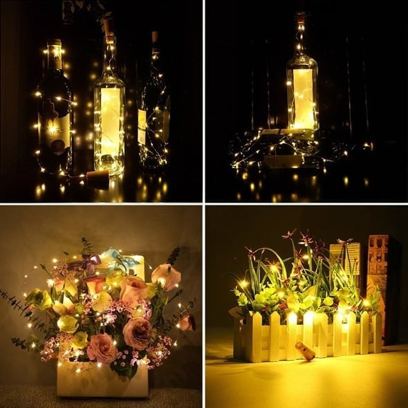 Led Bottle Light Cork Night Light DIY Decor