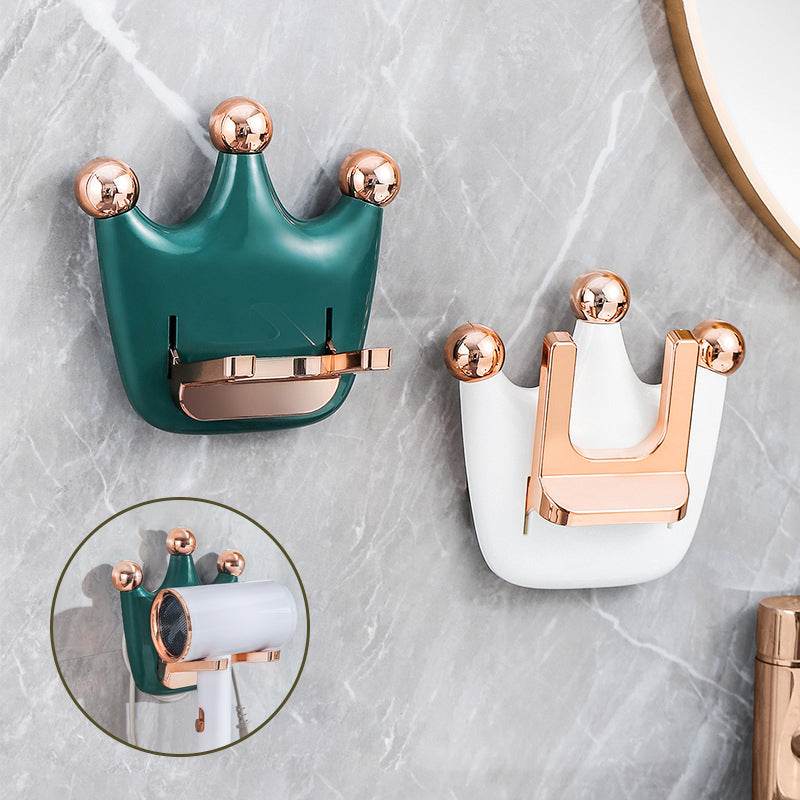 Crown Hair Dryer Storage Rack