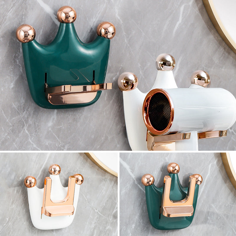 Crown Hair Dryer Storage Rack