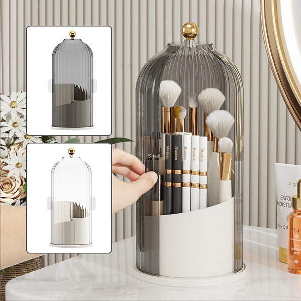 360° Rotating Makeup Brush Organizer Box