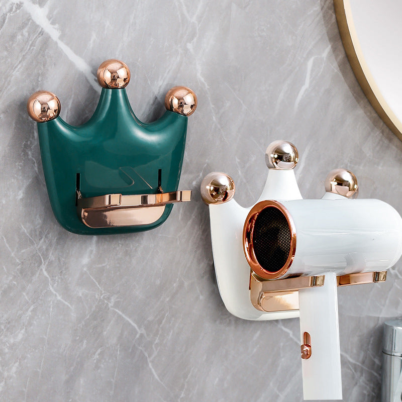 Crown Hair Dryer Storage Rack