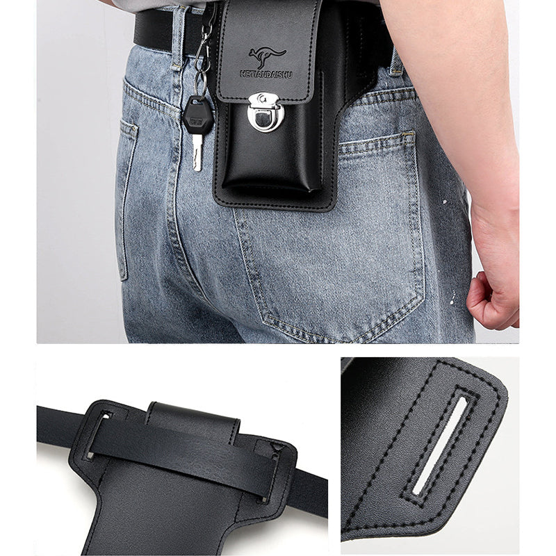 Men's Vintage Multifunctional Leather Waist Bag