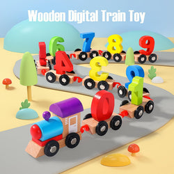Wooden Digital Train Toy Set - Kids' Gift