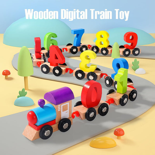 Wooden Digital Train Toy Set - Kids' Gift