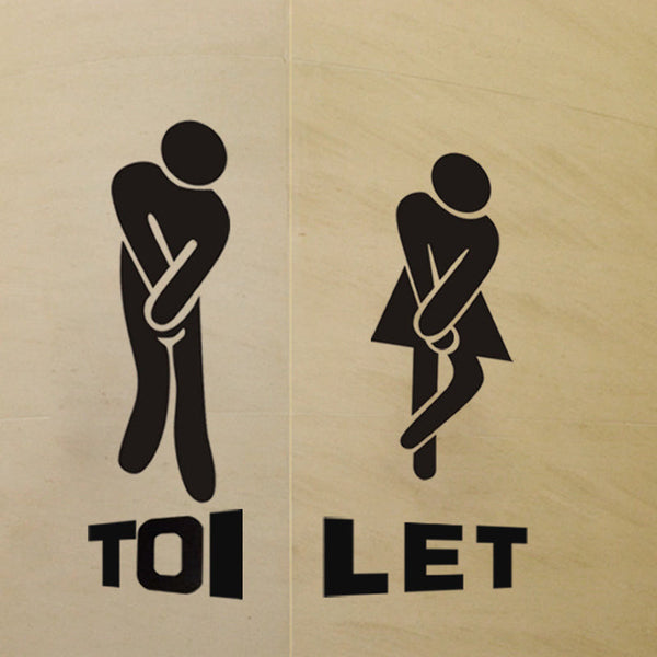 Funny Toilet Door Sign Sticker