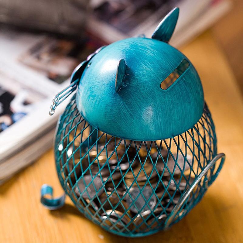 Artistic Blue Kitty Money Bank