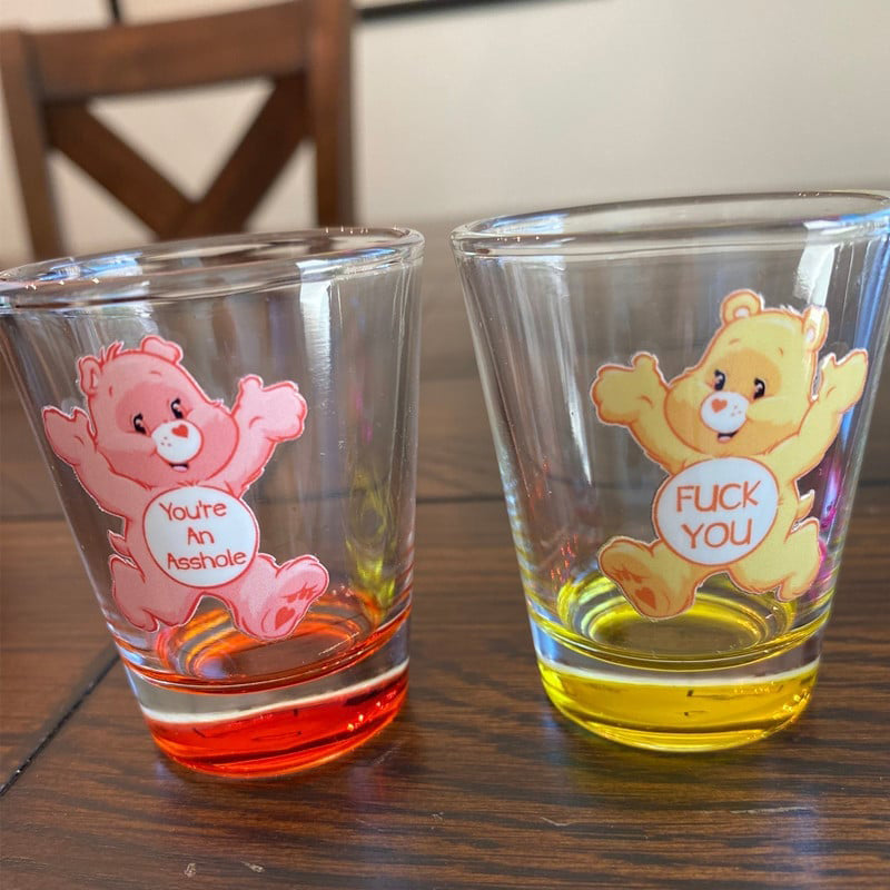 Swear Bears Shot Glasses Set, 6 Pieces